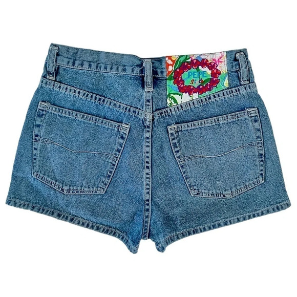 VINTAGE 90’s Pepe Jeans High Waisted Denim Shorts - Picture 1 of 7